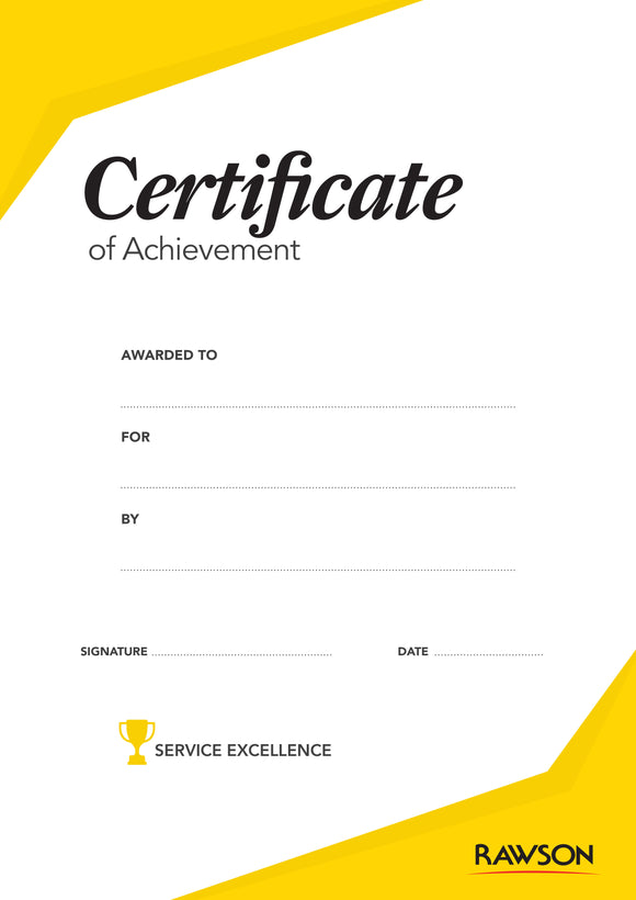 Certificate of achievement